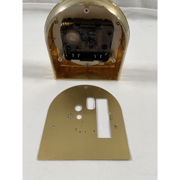 Vintage Bulova Quartz Gold Desk Clock Made in West Germany Tested Working - Picture 4 of 12